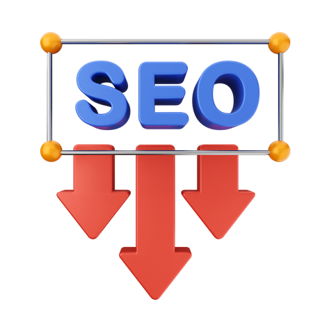 SEO verringern  3D Icon