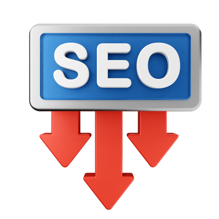 SEO verringern  3D Icon