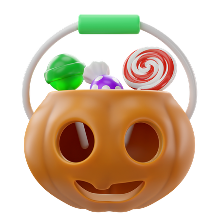 Abóbora com doces  3D Icon