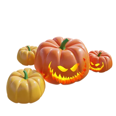 Abóbora de Halloween  3D Illustration