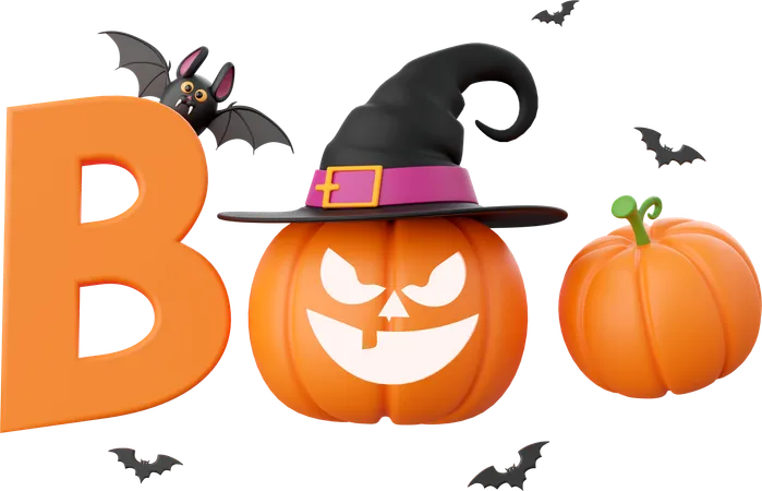 Abóbora de Halloween  3D Icon