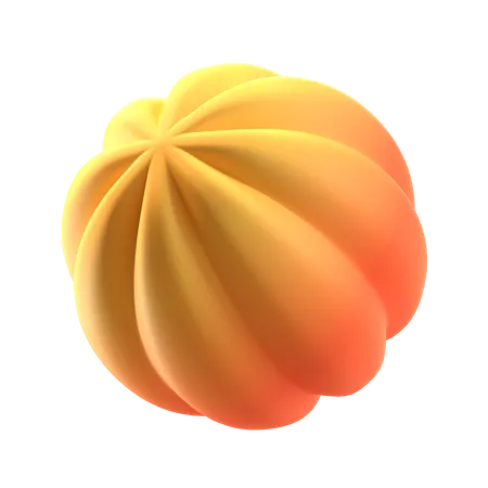 Forma abstrata de abóbora  3D Icon