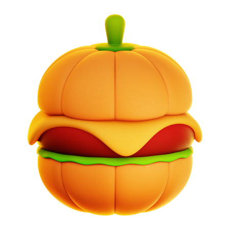 Hambúrguer de abóbora  3D Icon