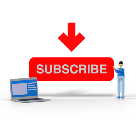 Abonnieren Sie den Videokanal  3D Icon