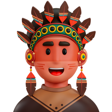 Aboriginal  3D Icon