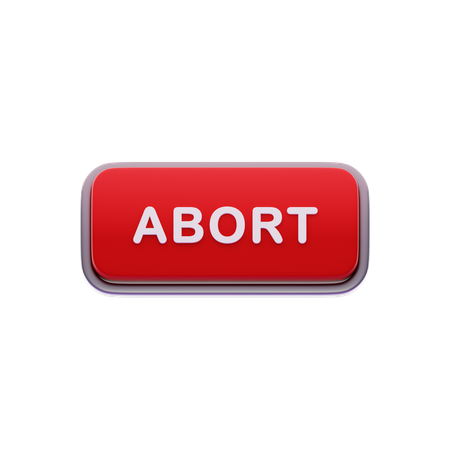 Abort button  3D Icon