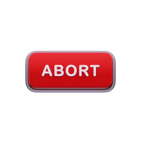Abort button  3D Icon