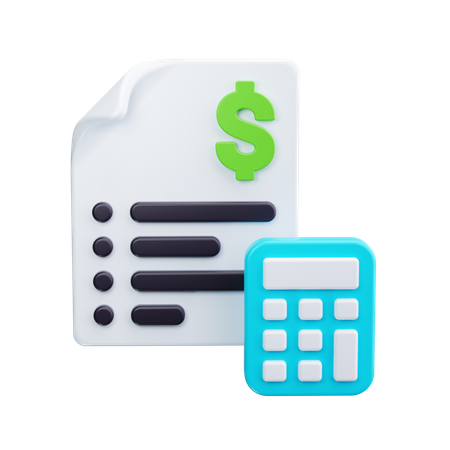 Abrechnungsbericht  3D Icon