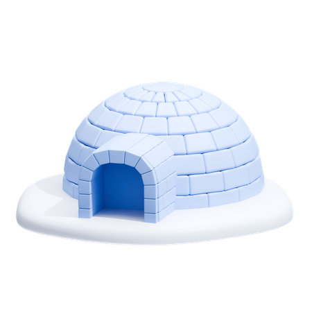 Abri de neige Igloo  3D Icon