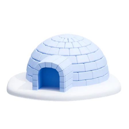 Abri de neige Igloo  3D Icon