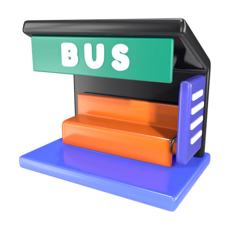 Abrigo de ônibus  3D Icon