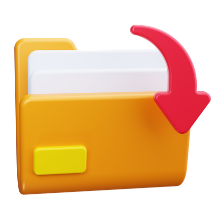 Pasta aberta  3D Icon