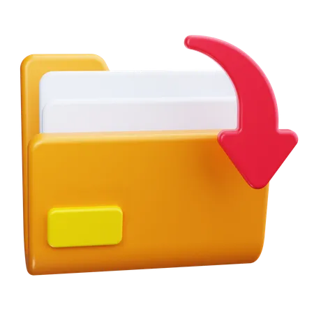 Pasta aberta  3D Icon