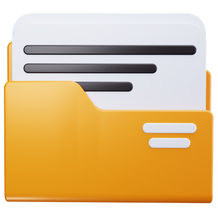 Pasta aberta  3D Icon