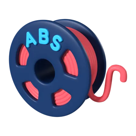 This Is ABS Filament Spool 3 D Render Illustration Icon It Comes As A High Resolution PNG File Isolated On A Transparent Background The Available 3 D Model File Formats Include BLEND OBJ FBX And GLTF 3D Icon
