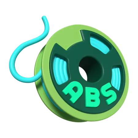 This Is ABS Filament Spool 3 D Render Illustration Icon It Comes As A High Resolution PNG File Isolated On A Transparent Background The Available 3 D Model File Formats Include BLEND OBJ FBX And GLTF 3D Icon