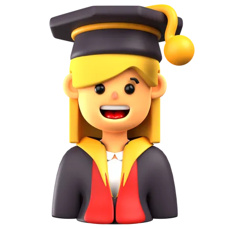 Abschlussstudent  3D Icon