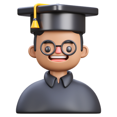 Abschlussstudent  3D Icon