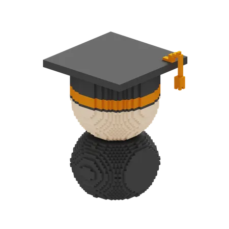 Abschlussstudent  3D Icon