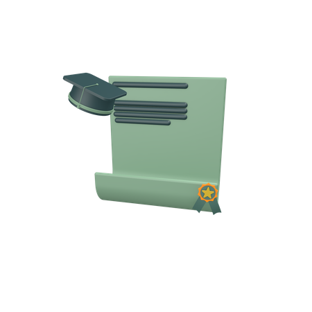 Abschlusszeugnis  3D Icon