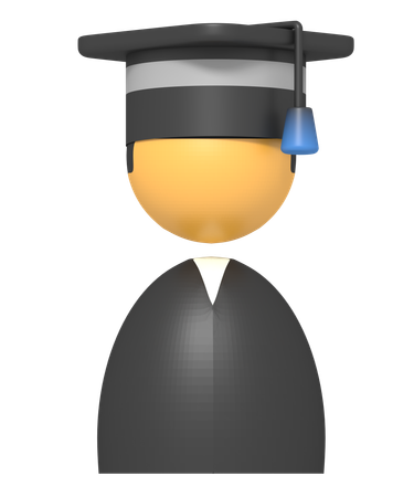 Absolvent, junge  3D Icon