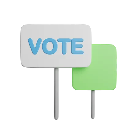 Abstimmungsbanner Reaktionen 3D Icon