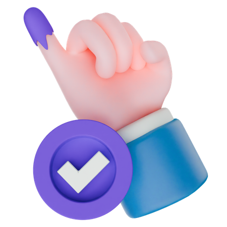Abstimmung genehmigt  3D Icon