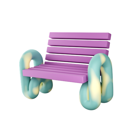 Abstrack Garden Chair  3D Icon