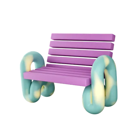 Abstrack Garden Chair  3D Icon