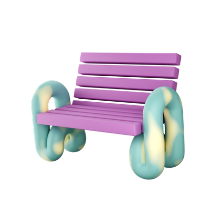 Abstrack Garden Chair 3D Icon