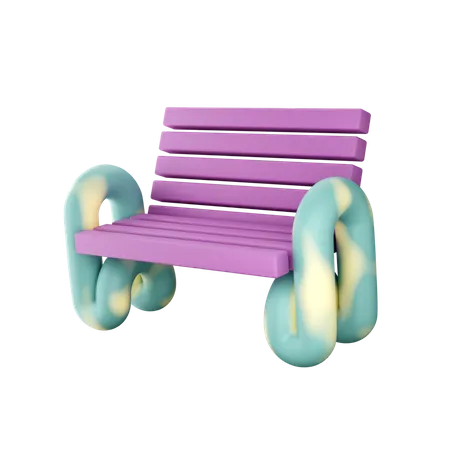Abstrack Garden Chair 3D Icon