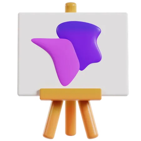 Abstract Art Display Canvas  3D Icon
