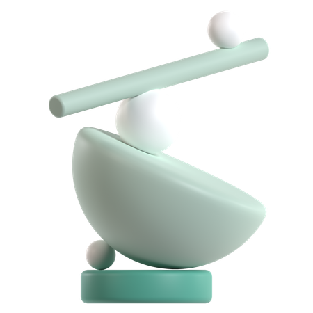 Abstract Balancing Geometric  3D Icon