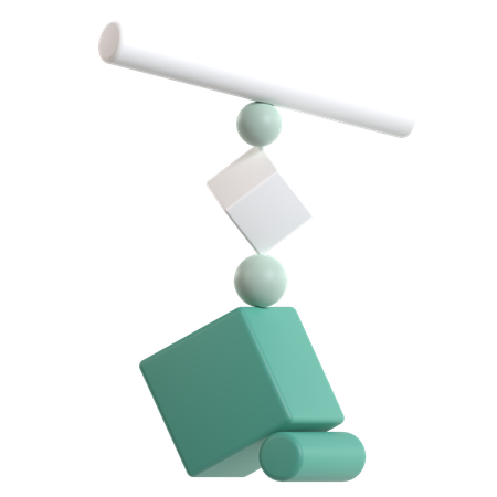 Abstract Balancing Geometric  3D Icon