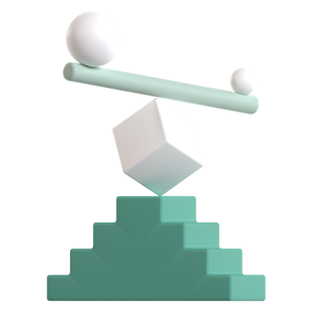 Abstract Balancing Geometric  3D Icon