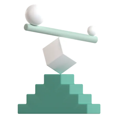 Abstract Balancing Geometric  3D Icon