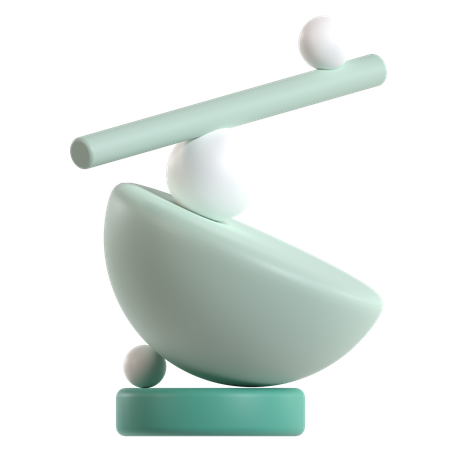 Abstract Balancing Geometric  3D Icon