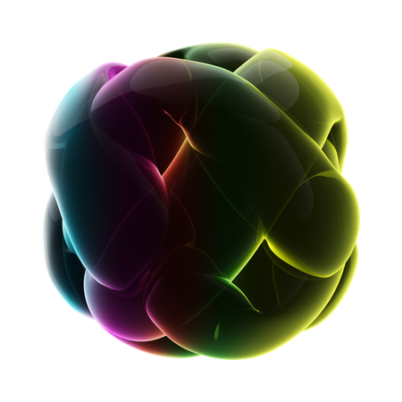 Abstract Balloon Neon Abstract  3D Icon