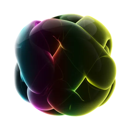 Abstract Balloon Neon Abstract  3D Icon