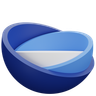 3d abstract blue podium logo