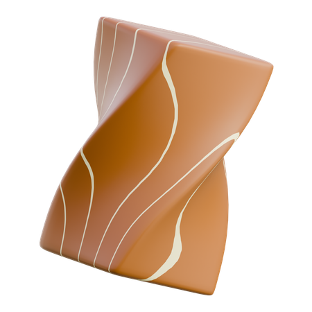 Abstract Caramel Swirl Texture  3D Icon