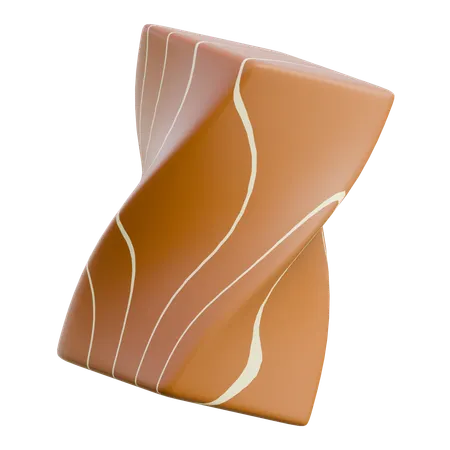 Abstract Caramel Swirl Texture  3D Icon