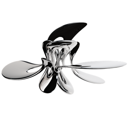 Abstract Chrome Artistry  3D Icon