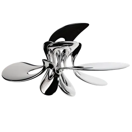 Abstract Chrome Artistry  3D Icon