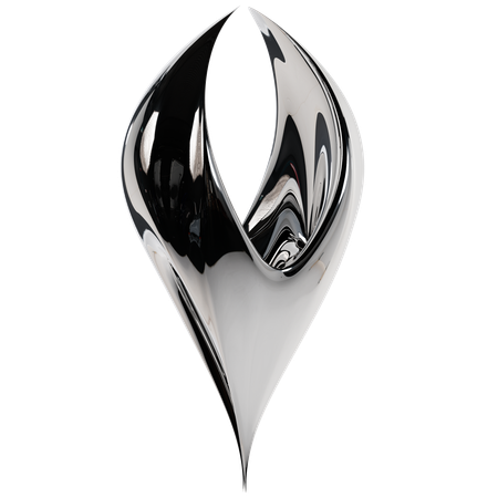 Abstract Chrome Artistry  3D Icon