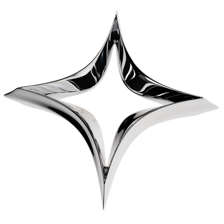 Abstract Chrome Artistry  3D Icon