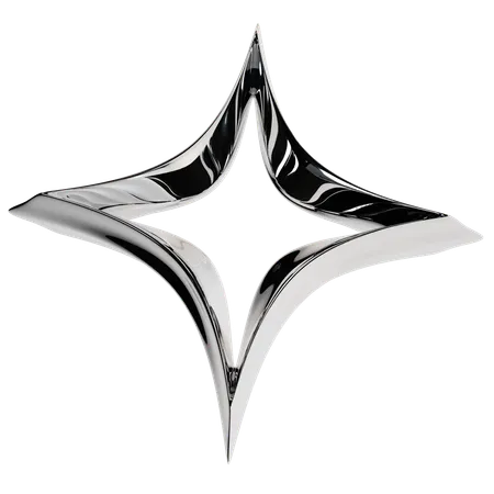 Abstract Chrome Artistry  3D Icon