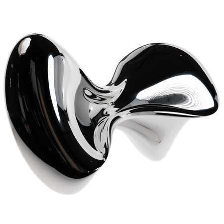 Abstract Chrome Artistry  3D Icon