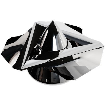 Abstract Chrome Artistry  3D Icon