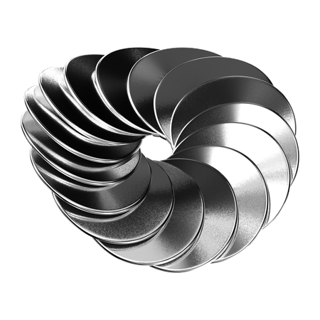 Abstract Chrome Shape  3D Icon